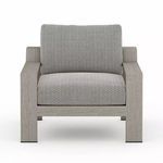 Monterey Outdoor Chair facing forward showing the full width and symmetrical cushion pattern