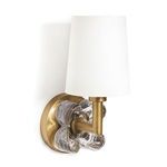 Product Image 1 for Bella Cast-Glass Flower-Base Brass Lamp Wall Sconce from Regina Andrew Design