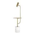 Product Image 10 for Eastlin White Marble Floor Lamp with Table from Currey & Company