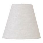 Close-up view of the classic textured pearl white lamp shade