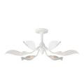 Snowflower Semi-Flush Mount ceiling light with petals photo taken from a wider distance