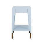 Product Image 6 for Patti Tapered Leg One Drawer Side Table With Antique Brass Foot Caps from Worlds Away