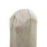 Iker vase angled to show natural dents and indentations in ivory reclaimed wood surface