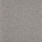 Close-up of the textured pebble fabric upholstery with a mix of light and dark fibers