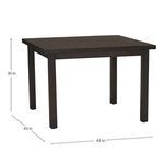Product Image 6 for Club Aluminum Sandalwood Square Dining Table from Summer Classics