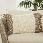 Product Image 5 for Lawson Geometric Cream/ Taupe Indoor/ Outdoor Lumbar Pillow from Jaipur 