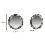 Isolde mirror size dimensions showing 34.5 inches height and width with 1 inch depth
