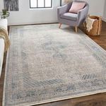 Product Image 4 for Marquette Taupe / Blue Traditional Area Rug - 2' x 3' from Feizy Rugs