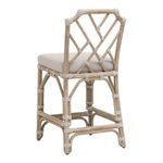 Rear three-quarters view of Bayview Counter Stool displaying rear rope binding and frame structure