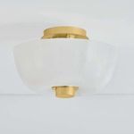 Flush mount with frosted cloud glass shade instead of unetched glass