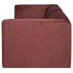 Isla Sofa left side profile showing flat side panel and smooth fabric texture.