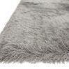 Angled view of the Allure Shag Rug in a darker gray color variation with the same dense, plush texture