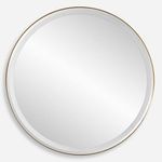 Product Image 1 for Crofton Lighted Brass Round Mirror from Uttermost