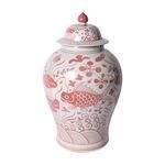 Product Image 1 for Coral Red Fish Temple Jar from Legend of Asia