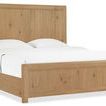 California King Buckboard Driftwood Panel Bed in sun-faded oak finish with headboard, footboard, and rails