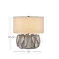 Weststrand Table Lamp with dimensions overlay showing height 20.25 inches and width 19 inches