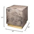 Product Image 3 for Cube Warm Gray Vellum Side Table from Jamie Young