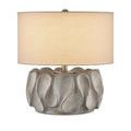 Weststrand Table Lamp isolated on white background with neutral beige shade and rounded textured base