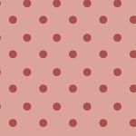 Button Spot Pink & Red wallpaper with cranberry red polka dots on a blush pink matte finish background