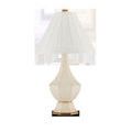 Musetta Table Lamp with white lamp shade variation and pleated texture