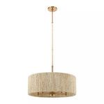 Product Image 4 for Abaca 5 Light Chandelier In Satin Brass With Abaca Rope from Elk Lighting