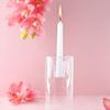 Product Image 2 for Glass Clear & Pink Candle Holder from BIDKHome