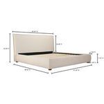 Luzon bed with black frame showing clear measurements and dimensions