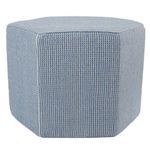 Product Image 3 for Sacha Striped Blue/ White Hexagon Pouf from Jaipur 