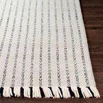Product Image 5 for Reliance Hand-Woven Striped Wool Black / Light Gray Rug  - 8' x 10' from Surya