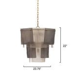 Product Image 3 for Aurora Small Clear and Smoke Seeded Glass Chandelier from Jamie Young