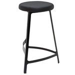 Hyku Counter Stool angled side view highlighting curved footrest and leg design