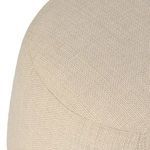 Fabric texture close-up focused on stitching and pattern of Bilbury Ottoman upholstery