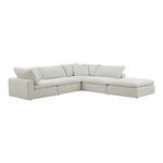Clay Dream sectional shown from a three-quarter left angle highlighting extended chaise and cushion arrangement