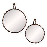 Product Image 3 for Powell Large Tobacco Leather Mirror from Arteriors