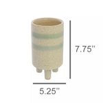 Product Image 2 for Fluorite Vase, Ceramic   White, Teal from Homart
