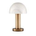 La Gravite Mini Table Lamp with white alabaster shade featuring subtle veining patterns