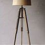 Product Image 6 for Mariner Tripod Style Wood Floor Lamp With Burlap Drum Shade from Creative Co-Op