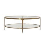 Product Image 5 for Brando Glass Top Oval Coffee Table from Worlds Away