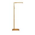 Extended height full front view of Autrand Brass Floor Lamp with arm straight out and knob visible