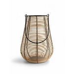 Product Image 1 for Natural Iron & Bamboo Lantern Dia 8" from BIDKHome