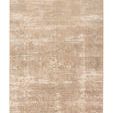 Leshni Medallion Tan Sage rug with distressed vintage pattern in tan tones on jute and polyester base