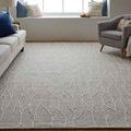 Product Image 5 for Enzo Taupe / Ivory Textured Striped Area Rug - 9'6" x 13'6" from Feizy Rugs