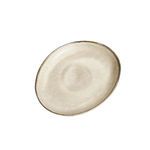 Top-down view showing the oval shape and subtle texture of the Mame Dessert Plate