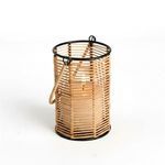 Product Image 1 for Natural Iron & Bamboo Round Lantern Dia 5" from BIDKHome