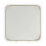 Top-down view highlighting clear glass surface and rounded fluted corner detailing