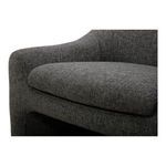 Close-up showing Barrow chair seat cushion fabric texture and upholstery stitching