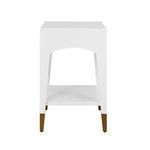 Product Image 5 for Patti Tapered Leg One Drawer Side Table With Antique Brass Foot Caps from Worlds Away