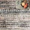 Close-up of Theia Grey / Multi Rug texture showing intricate patterns with pops of rust orange and cream accents
