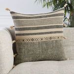 Product Image 9 for Ikal Stripes Beige/ Dark Gray Throw Pillow 18 inch from Jaipur 