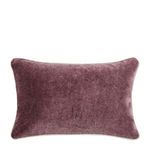 Harriet velvet throw pillow in a rich purple with soft antique wash and light contrasting piping